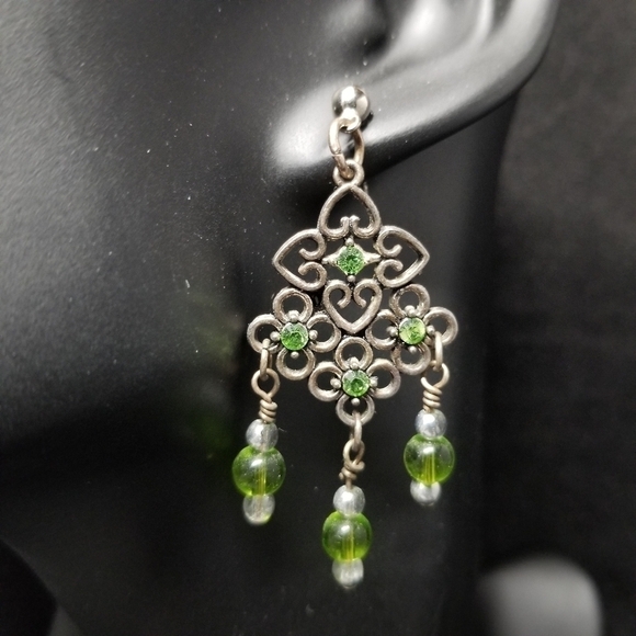 ❤️ Earrings with Swarovski Crystals Brand New - Picture 2 of 3